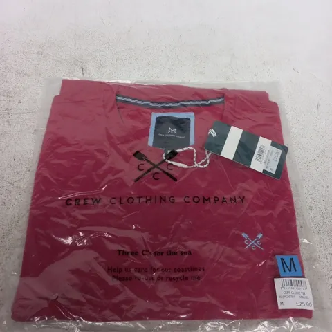 CREW CLOTHING COMPANY T-SHIRT – WASH CHERRY, SIZE M (MEN'S)