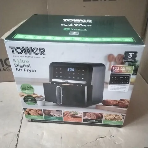 TOWER T17186 VORTEX 5L AIR FRYER WITH DIGITAL COLOUR DISPLAY