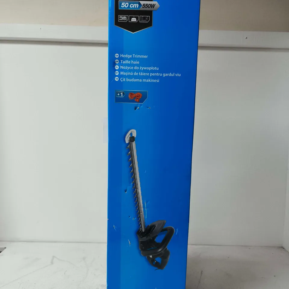MAC ALLISTER HEDGE TRIMMER, 50 CM BLADE, 550W – BOXED