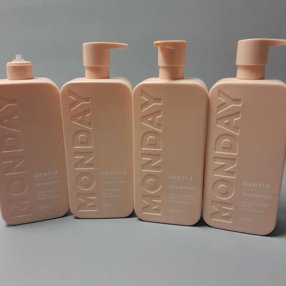 LOT OF MONDAY GENTLE AND SMOOTH SHAMPOO AND CONDITIONER