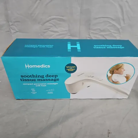 HOMEDICS COMPACT PERCUSSION MASSAGER WITH HEAT – BOXED