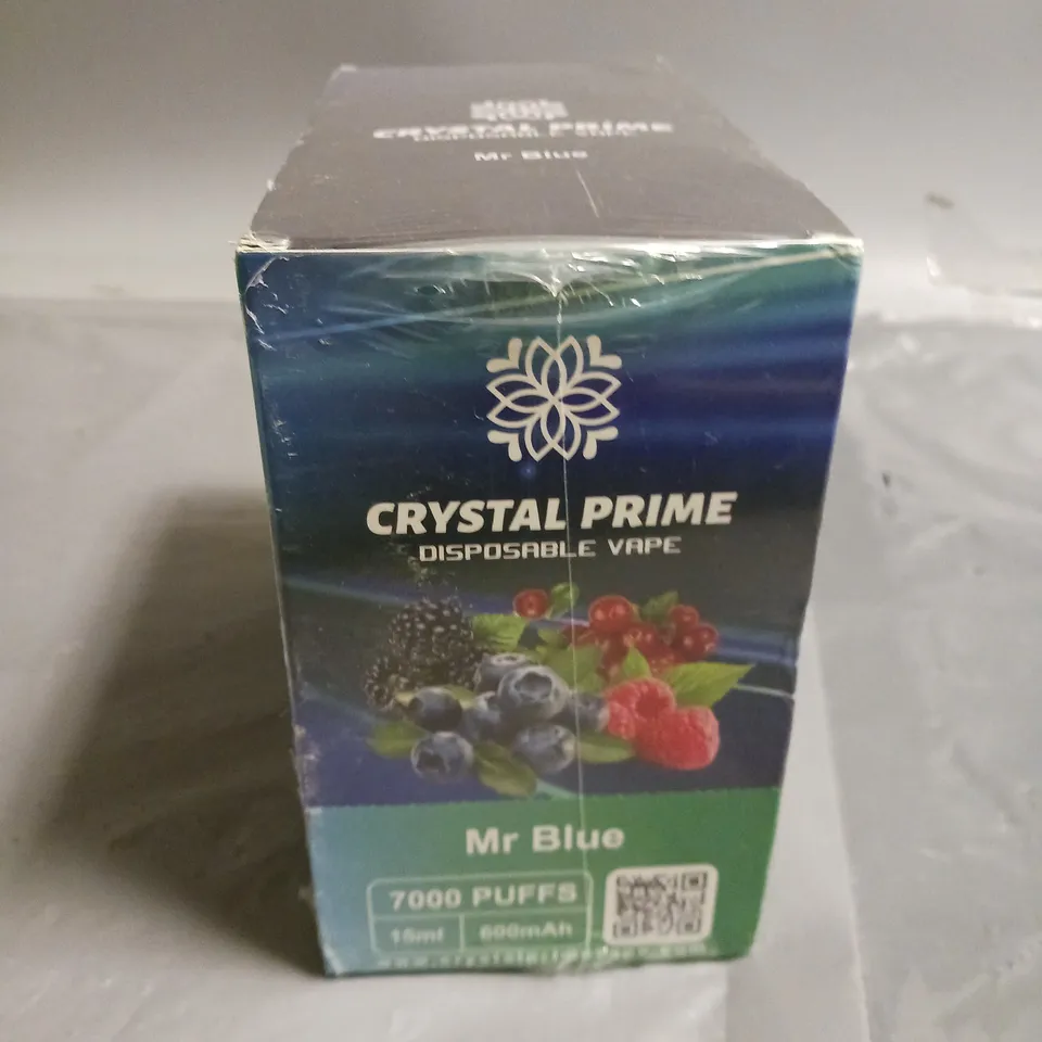SEALED 10-PACK OF CRYSTAL PRIME 7000 PUFF 15ML DISPOSABLE APES - MR BLUE