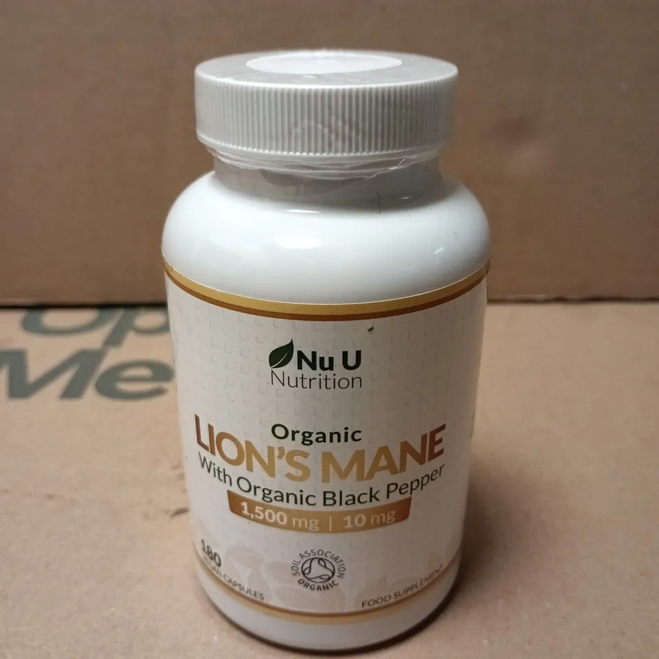 NUU NUTRITION ORGANIC LION'S MANE WITH ORGANIC BLACK PEPPER – 60 CAPSULES