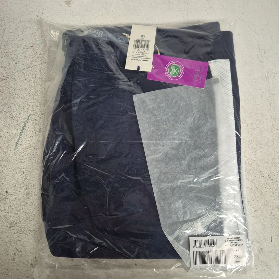 BAGGED POLO RALPH LAUREN BALL BOY JOGGER TROUSERS – NAVY, XXL (M WIMBLEDON UNI)