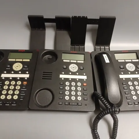 3 X AVAYA 1608-I BLK OFFICE TELEPHONES IN BLACK
