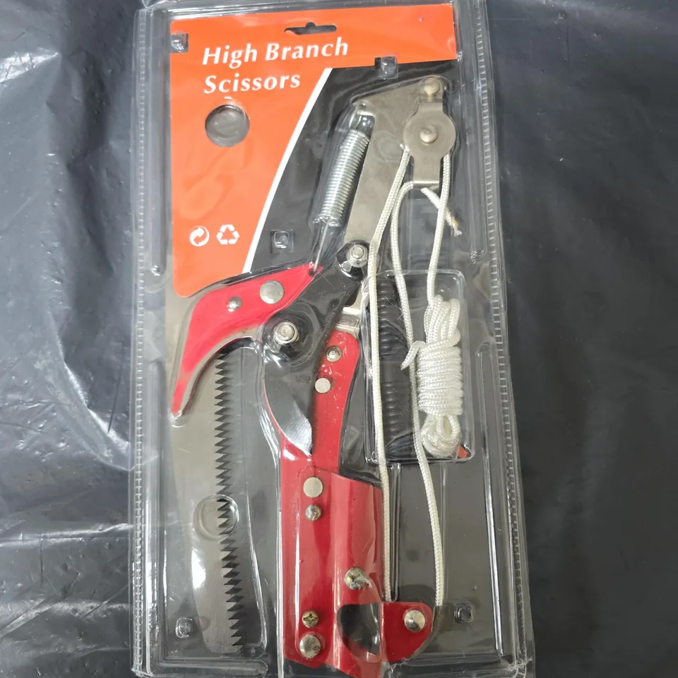 HIGH BRANCH SCISSORS PRUNING SHEARS – RED HANDLE IN BLISTER PACK