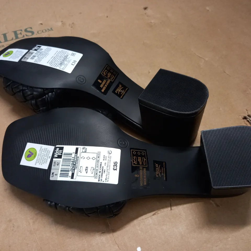 M&S WIDE FIT WEDGE SANDALS - UK 8