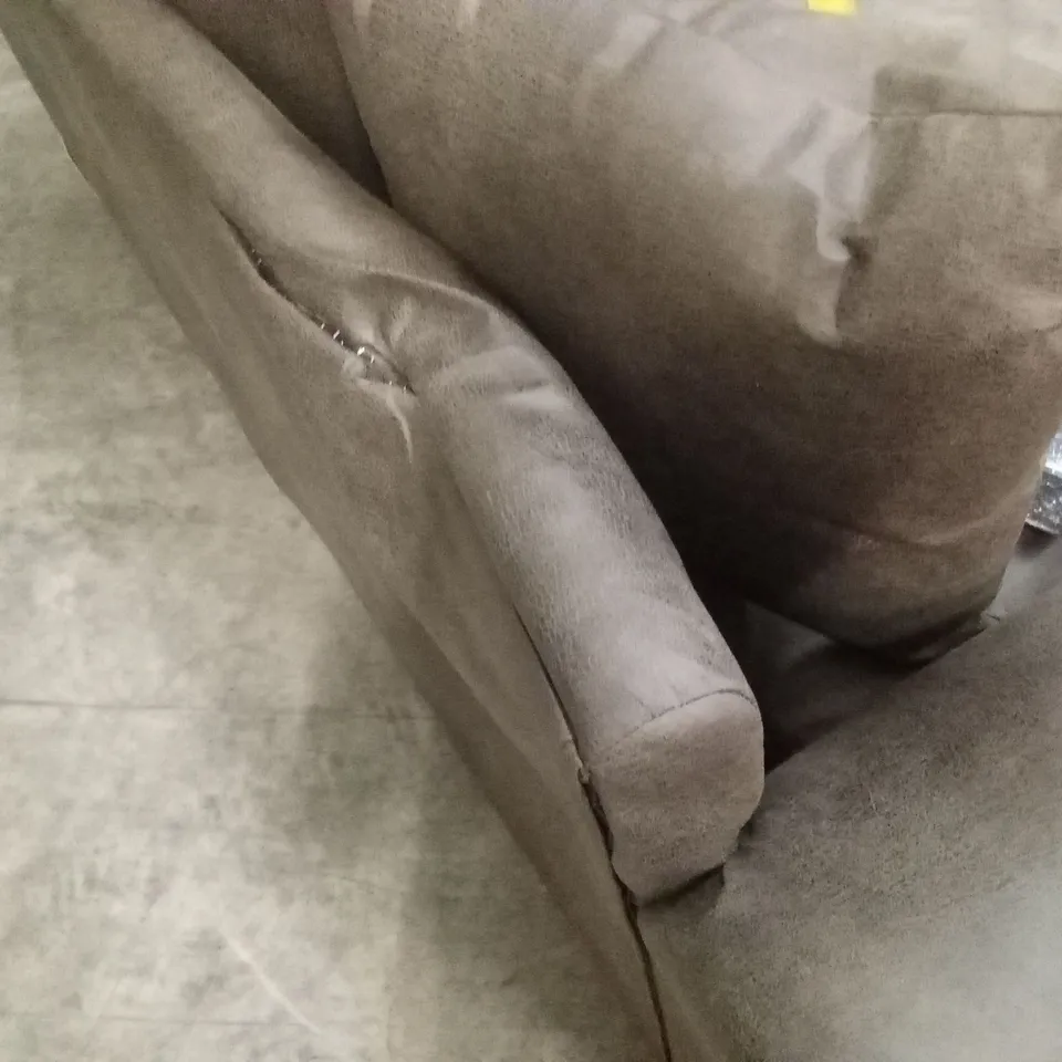 DURY LEATHER LOOK 3 SEATER SOFA - CHOCOLATE RRP £599