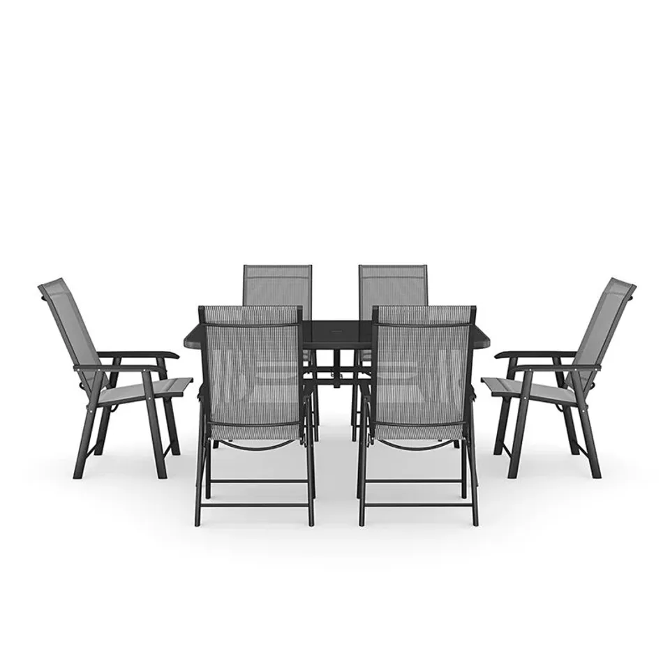 BOXED BRINLEY RECTANGULAR 6 - PERSON DINING SET (3 BOXES)