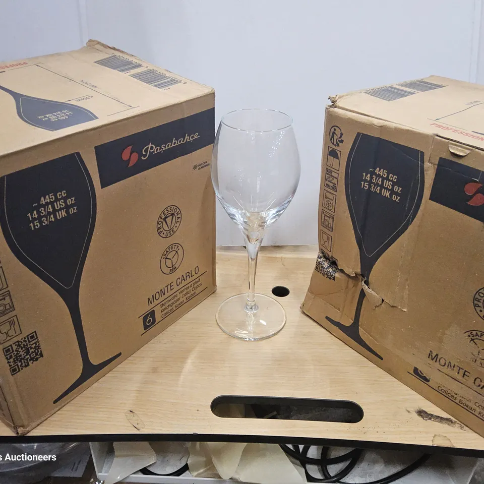 ELEVEN MONTE CARLO STEMWARE GLASSES 15.75oz ( 2 BOXES )