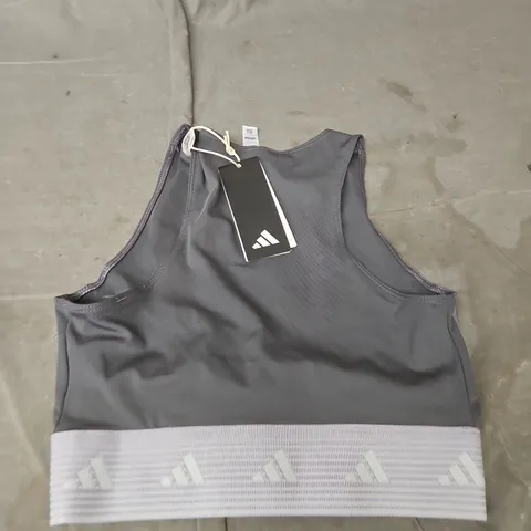 ADIDAS WOMEN'S GREY ATHLETIC TANK TOP – SIZE XS
