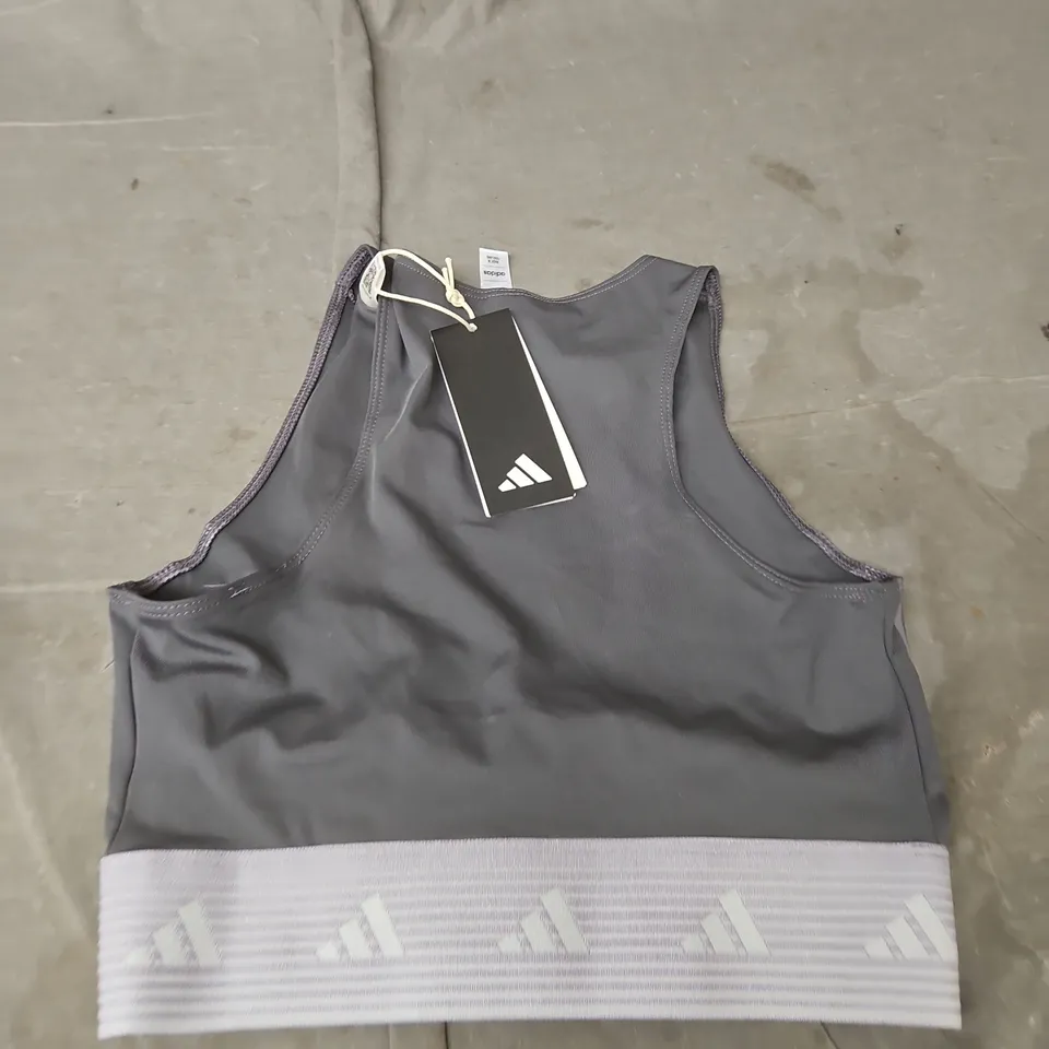 ADIDAS WOMEN'S GREY ATHLETIC TANK TOP – SIZE XS