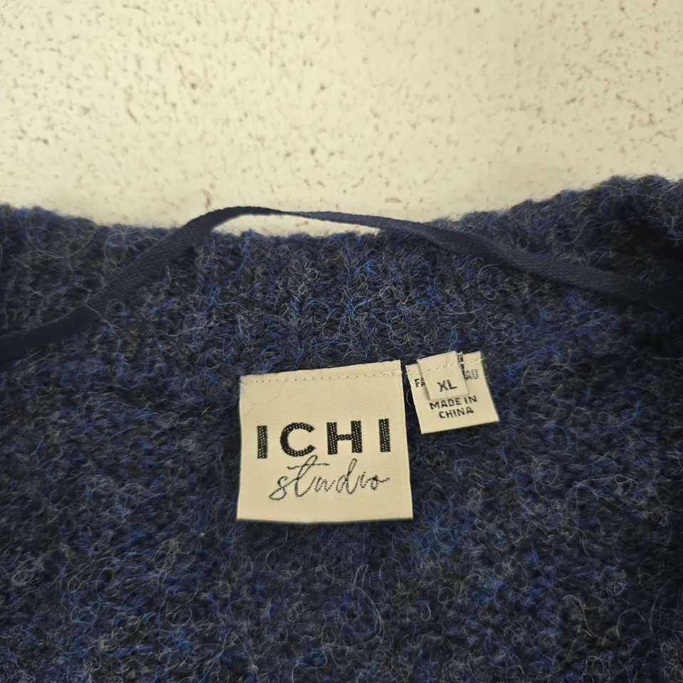 ICHI STUDIOS KNITTED VEST SIZE XL NAVY