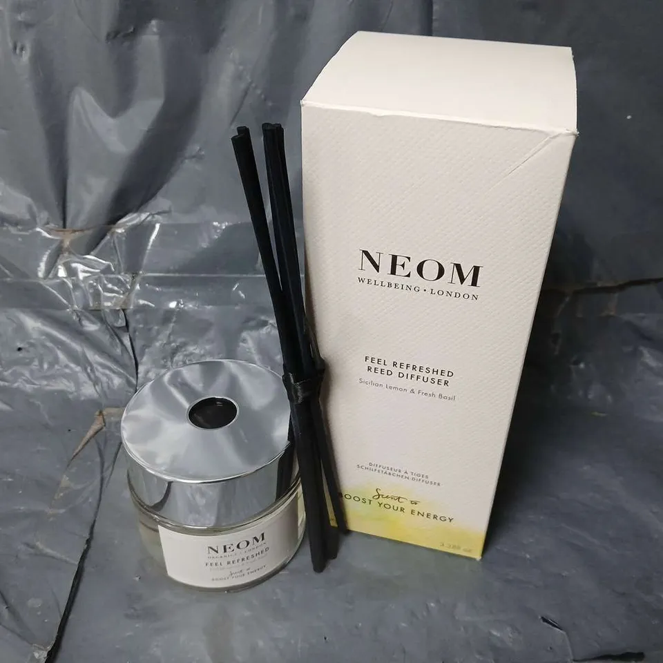 BOXED NEOM SICILIAN LEMON & FRESH BASIL REED DIFFUSER