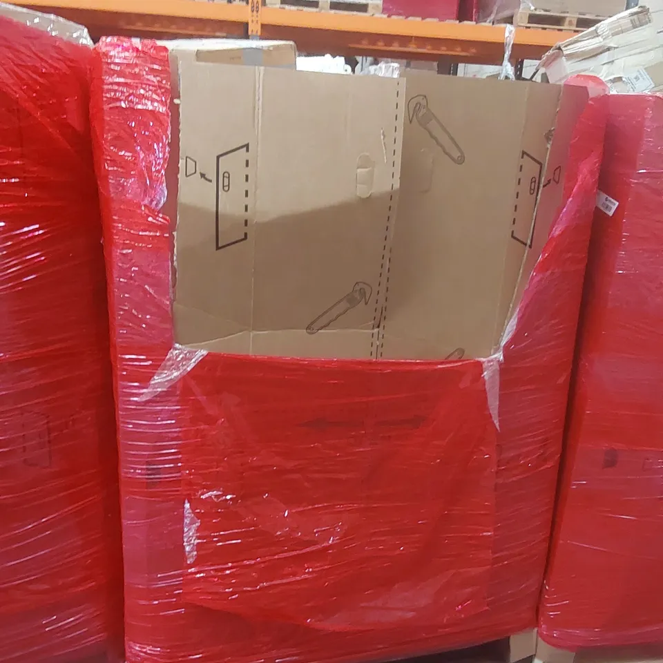 PALLET CONTAINING A LARGE QUANTITY OF ASSORTED ITEMS INCLUDING: MARSHALLTOWN PROSKIM 18" DRYWALL TOOL, METAL BED FRAME, LIGHT ECT