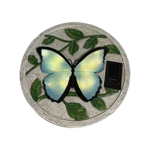 GARDEN REFLECTIONS SET OF 2 SOLAR DECORATIVE PLAQUES