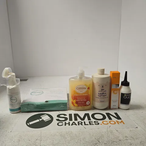 APPROXIMATELY 25 ASSORTED BEASUTY PRODUCTS INCLUDING MYMIX FOAMING FACE WASH, MYMIX SKIN LIGHTENING KIT AND CUSSONS HAND WASH