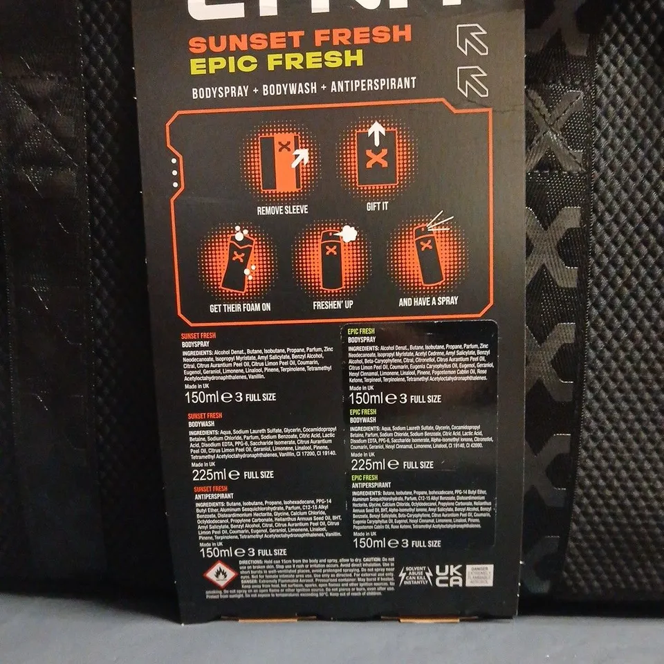 LYNX SUNSET FRESH EPIC FRESH GIFT SET TO INCLUDE BODY SPRAY, BODY WASH, ANTI PERSPIRANT