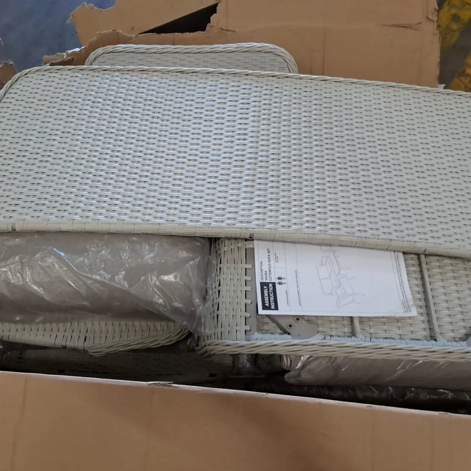 COTSWOLD OUTDOOR SOFA SET IN GREY - 1 BOX