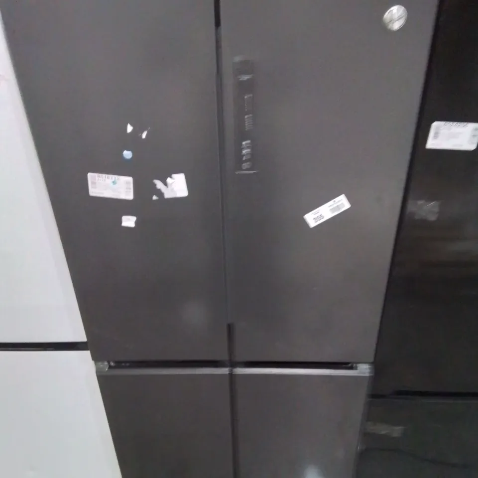 HOOVER HHCR3818ENPL 83CM WIDE TOTAL NO FROST 467L TOTAL CAPACITY AMERICAN STYLE FRIDGE FREEZER, INOX, E RATED [ENERGY CLASS E]