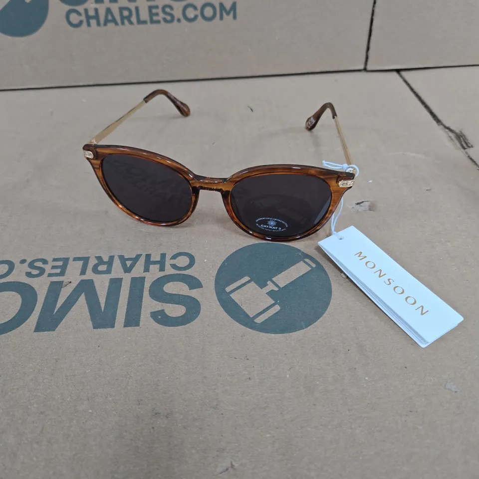 MONSOON PREPPY ROUND SUNGLASSES - BROWN 