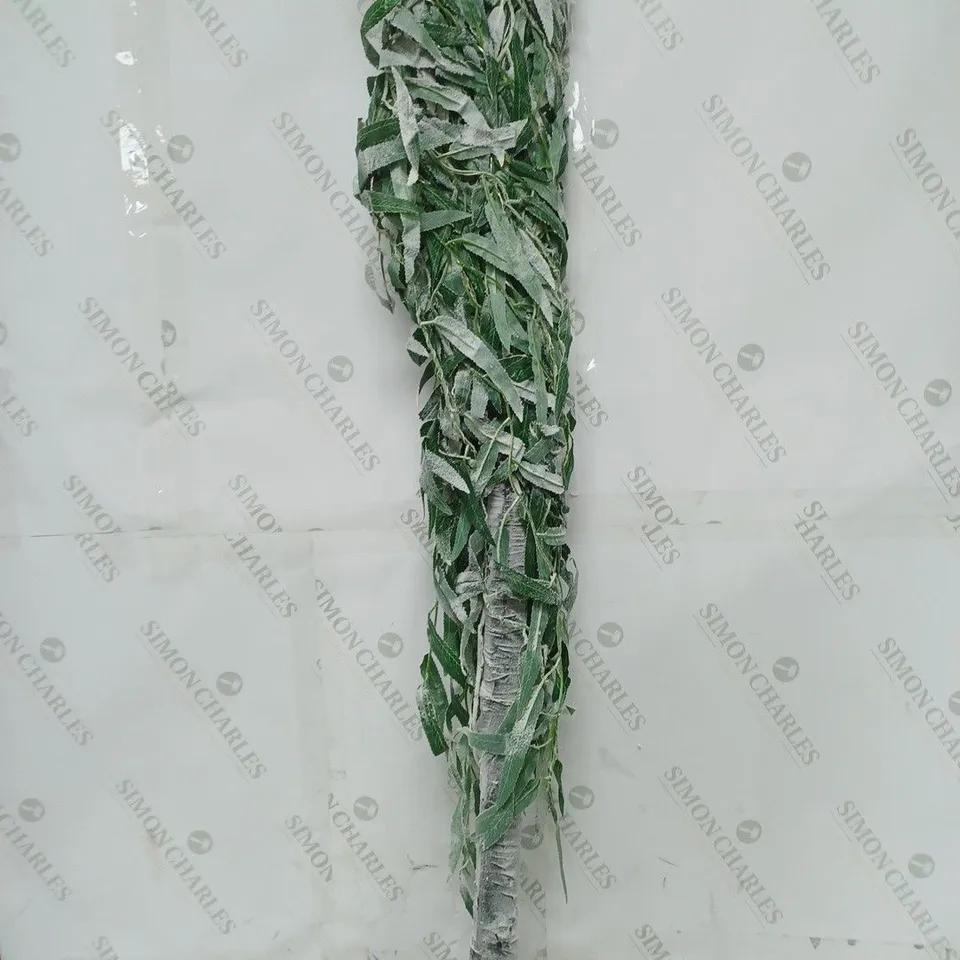 BOXED ALISON CORK 180CM PRE-LIT GREEN LEAF DETAIL INDOOR WILLOW TREE (COLLECTION ONLY)