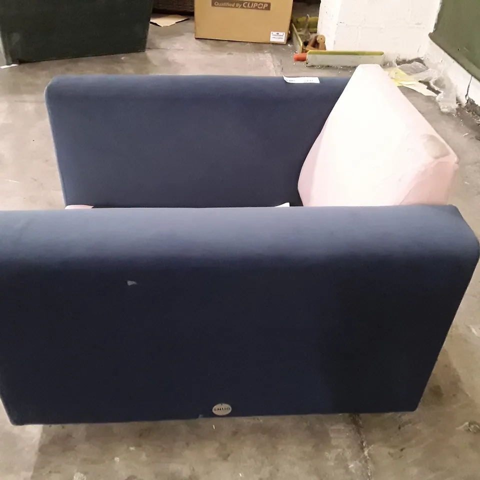QUALITY DESIGNER ARMCHAIR - PINK/BLUE FABRIC