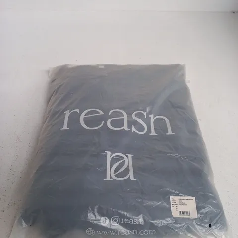 BAGGED REASN OVERSIZED BRANDED CREW NECK SWEATSHIRT – CORE BLACK UK 22 
