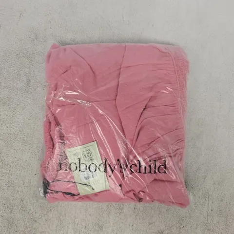 BAGGED NOBODY'S CHILD ELIZA MIDI DRESS IN PINK SIZE UK 14