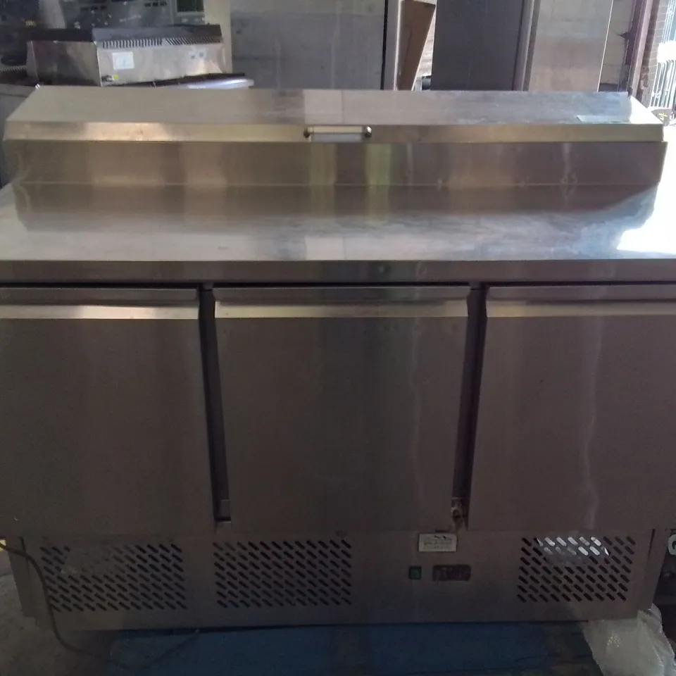 STAINLESS STEEL COMMERCIAL ICE-A-COOL 3 DOOR REFRIGERATOR 