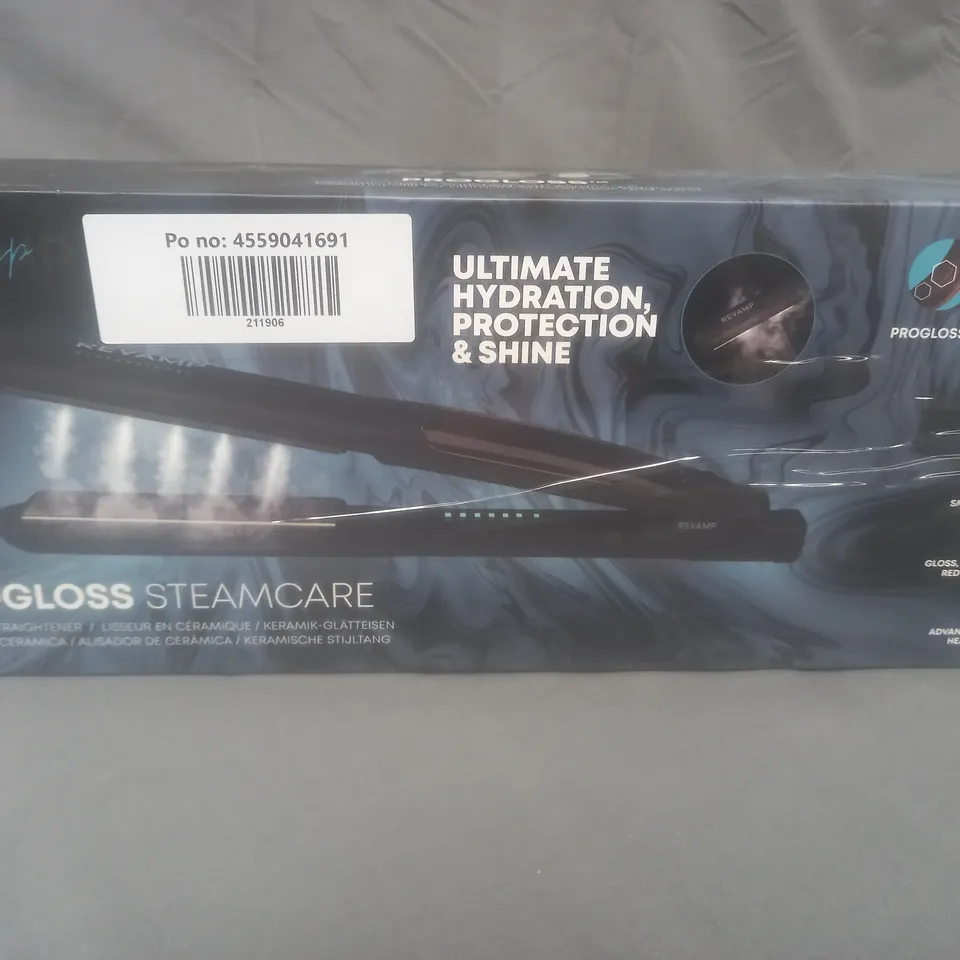 BOXED REVAMP PROGLOSS STEAMCARE CERAMIC STRAIGHTENER ST-1600-EU