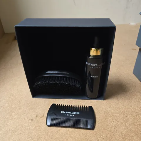 BEARDFLUENCE LONDON NIGHT BEARD OIL & GROOMING BRUSH SET