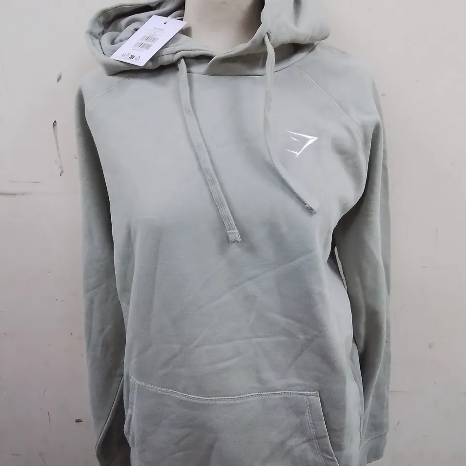 GYMSHARK CREST HOODIE IN STONE GREY - XL