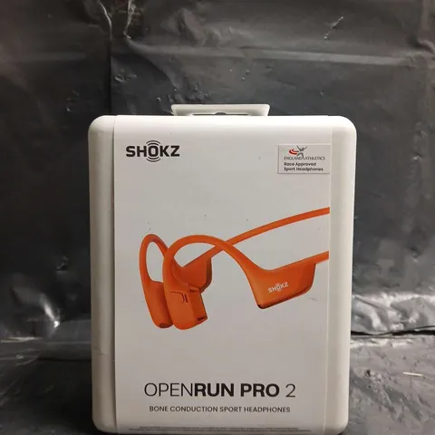 SHOKZ OPENRUN PRO 2 BONE CONDUCTION SPORT HEADPHONES – BOXED (ORANGE)