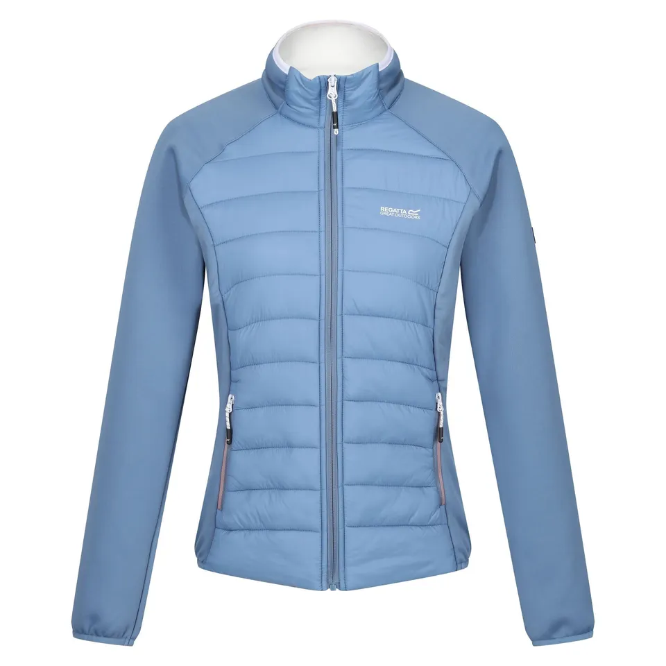 BRAND NEW REGATTA WOMEN'S CLUMBER V HYBRID JACKET IN CORONET BLUE WHITE SIZE 16