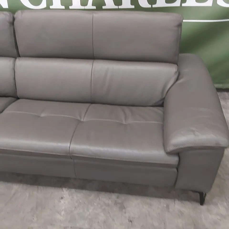 QUALITY DESIGNER ITALIAN MADE MARTINE LARGE 4 SEATER LEATHER SOFA