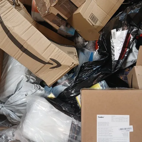PALLET TO CONTAIN LARGE ASSORTMENT OF HOUSEHOLD ITEMS TO INCLUDE BULBS, CURTAINS, ETC - COLLECTION ONLY