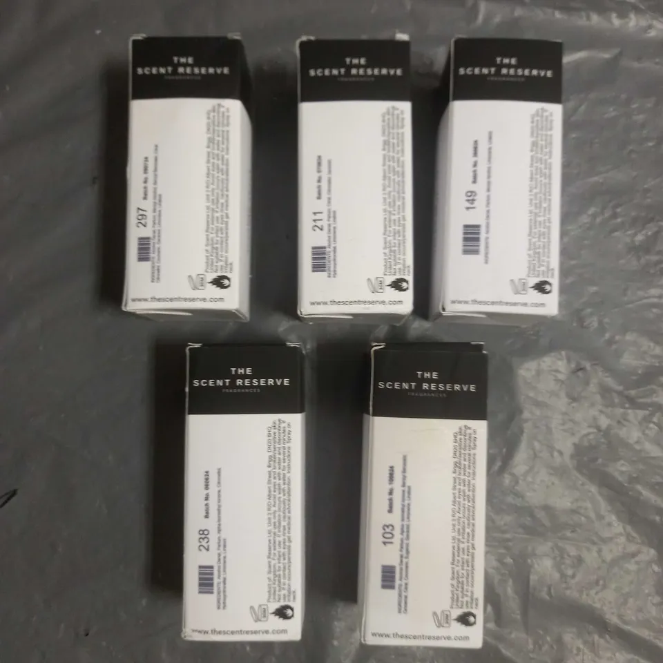 BOX OF APPROX 5 ASSORTED BOXED THE SCENT RESERVE FRAGRANCES