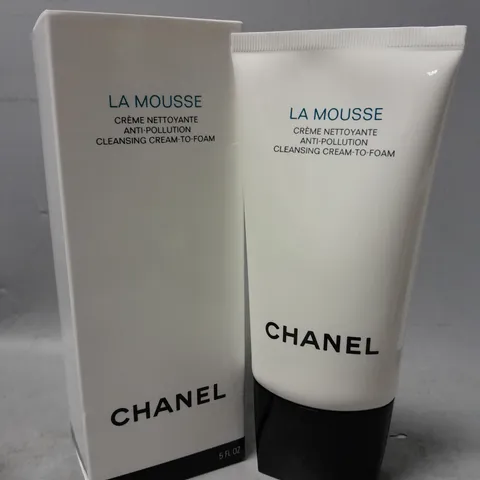 BOXED CHANEL LA MOUSSE ANTI-POLLUTION CLEANSING CREAM-TO-FOAM TUBE 150ML