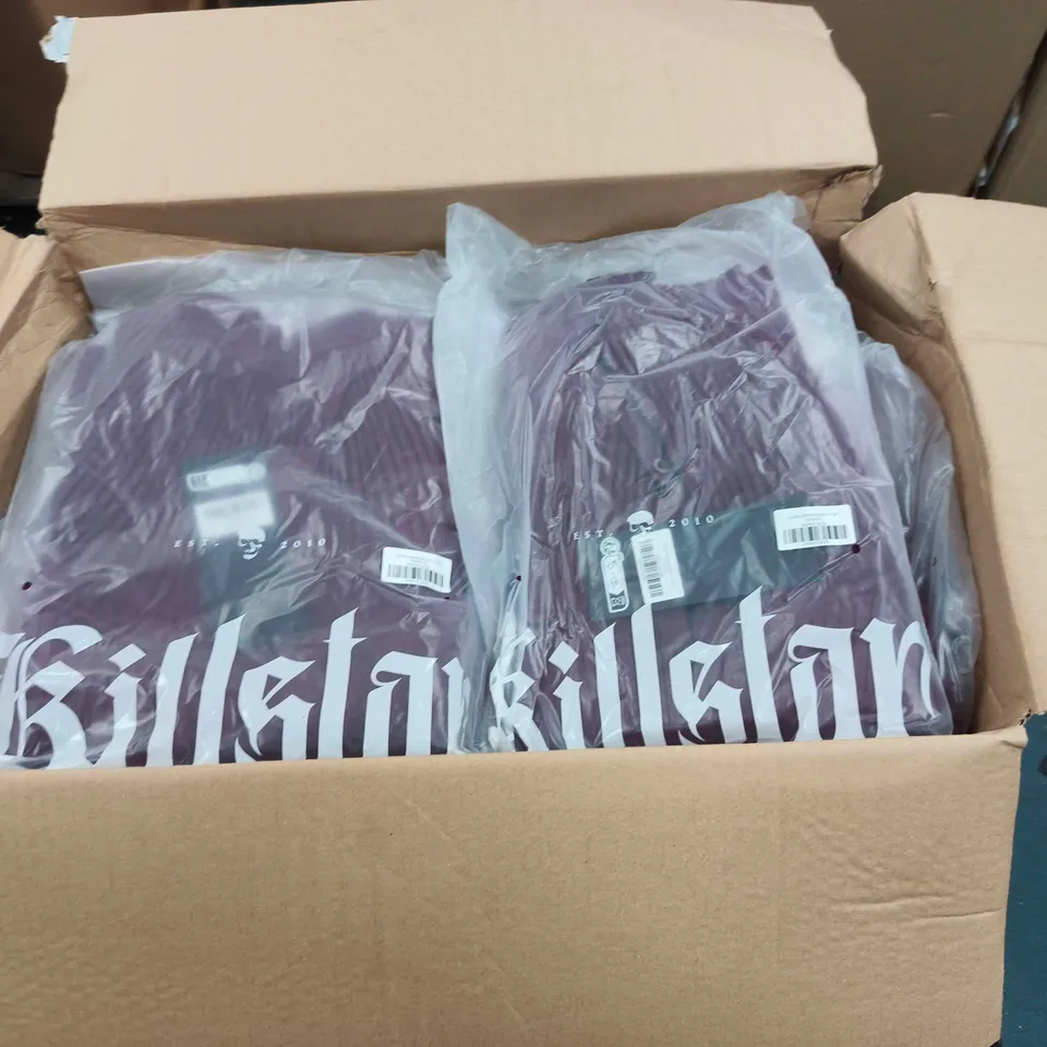 LOT OF APPROXIMATELY 24 BRAND NEW KILLSTAR DUSK EMPRESS KNIT TOPS IN PURPLE - VARIOUS SIZES
