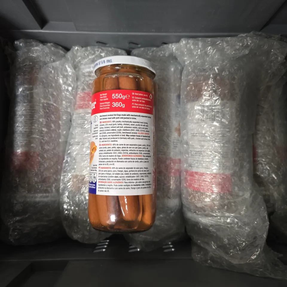 6 WIKINGER HOT DOG JARS (8 PER JAR)