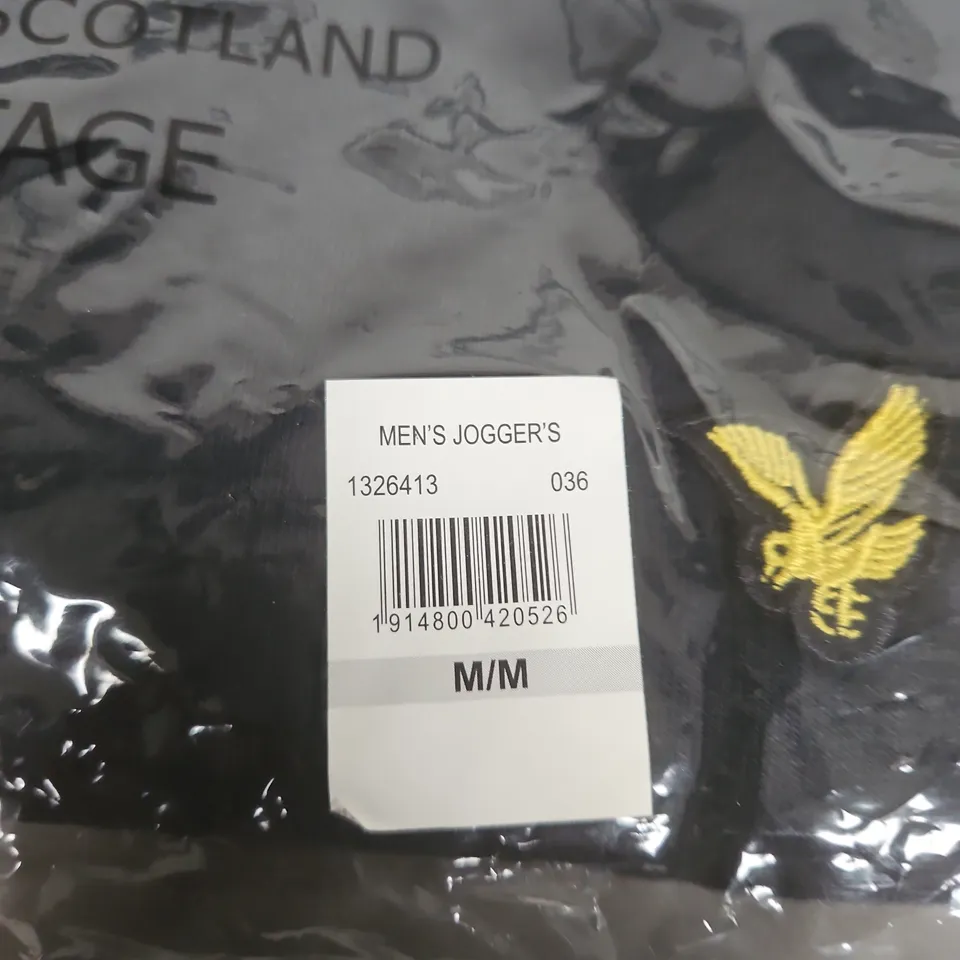 LYLE & SCOTT MEN'S JOGGERS – NAVY WITH YELLOW EAGLE LOGO M