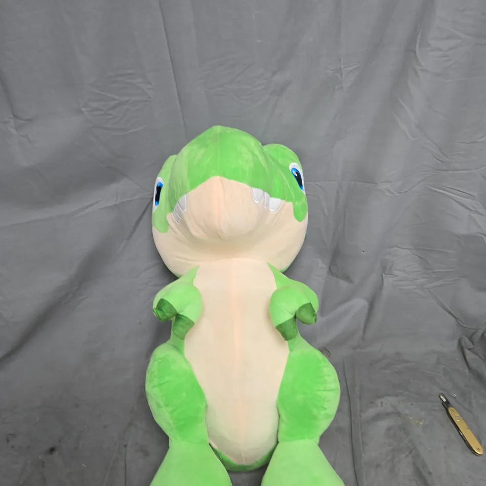 LARGE GREEN DINOSAUR PLUSH TOY