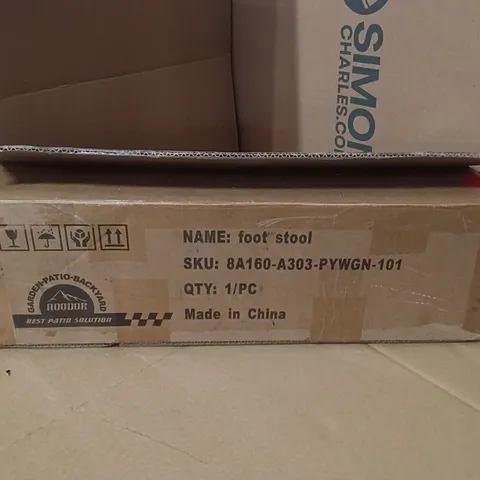 BOXED FOOT STOOL - GREEN (1 BOX)