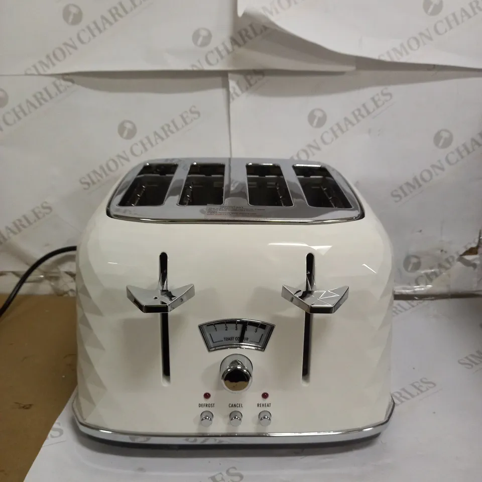 DE'LONGHI BRILLANTE CTJ4003W 4-SLICE TOASTER - WHITE