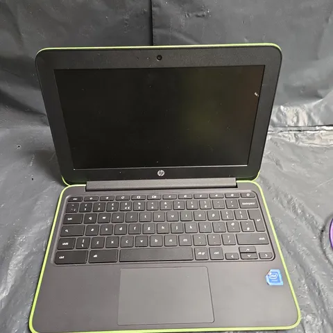 HP CHROMEBOOK 11 G5 EE LAPTOP – GREEN TRIM, CHROME BRANDING 