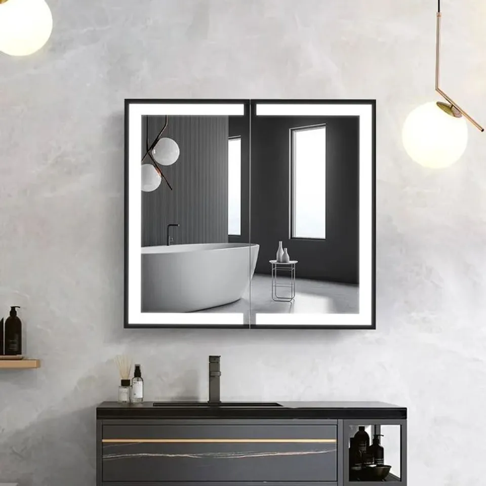 BOXED KITTERMANN 650mm SURFACE MOUNTED MIRROR CABINET