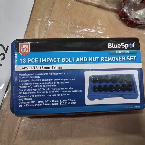 BOXED BLUESPOT 13PC IMPACT BOLT AND NUT REMOVER