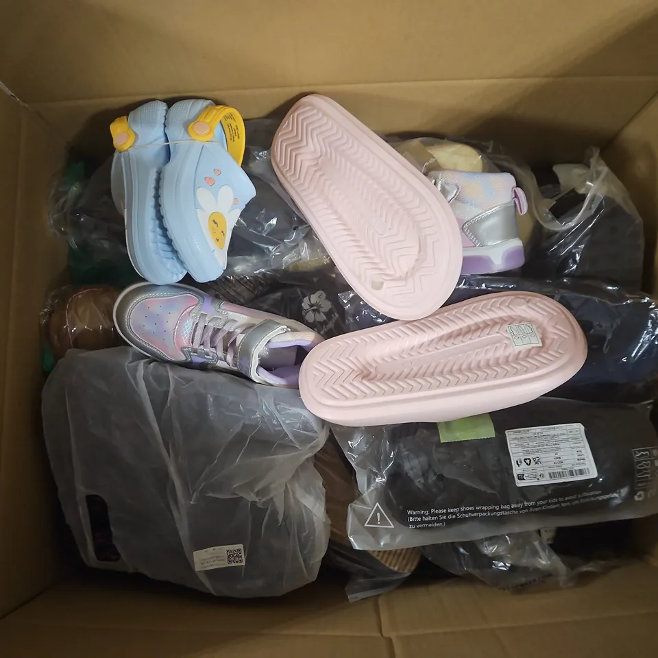 APPROXIMATELY 20 ASSORTED PAIRS OF SHOES AND FOOTWEAR ITEMS IN VARIOUS STYLES AND SIZES TO INCLUDE BOARD ANGELS, PRIMARK, NEW LOOK, ETC - COLLECTION ONLY