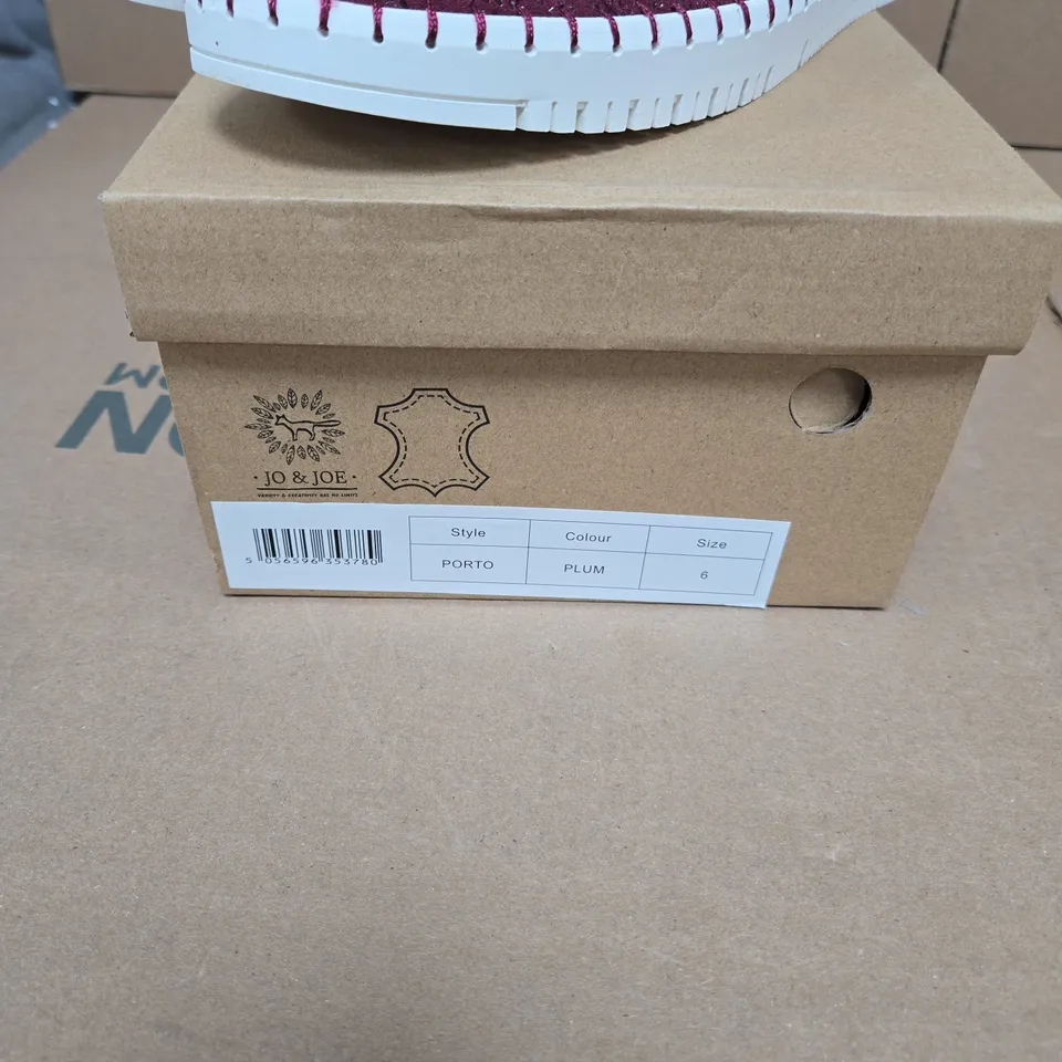 JO & JOE PORTO PLUM SHOES – UK SIZE 6